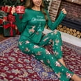 thumbnail image 4 of Womens Pajama Set Casual Christmas Print Crewneck Long Sleeves And Pants Women Sleepwear, 4 of 4