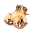 thumbnail image 1 of Estatua de animal con forma de mecedora, pequeña escultura decorativa, colección de figuras en miniatura, adorno de mesa para sala de estar, oficina y Perro marrón, 1 of 9