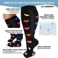 thumbnail image 3 of Plus Size Compression Socks for Women & Men, 20-30 mmhg Wide Calf Knee High Stockings for Circulation Support Recovery, 3 of 5