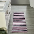 thumbnail image 3 of Better Trends 5 Piece Bathroom Rug Set 100% Polyester Soft Water Absorbent Non Slip Bath Mat Machine Washable Rug Griffie Collection - Purple, 3 of 10