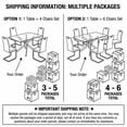 thumbnail image 2 of Sumdeal 63" Glass Dining Table Set for 6,Gold Base Dining Room Table with 6 Gold Leg C Shape Chairs, 2 of 9