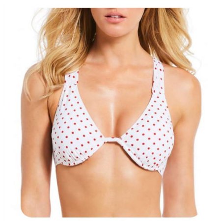 Cremieux Red White Polka Dot Bikini Top Underwired for support - Medium