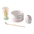 thumbnail image 1 of Conjunto de de té de 4pcs matcha, set de de té matcha batida y soporte de matcha tradicional japonesa para la familia del comedor rosa, 1 of 9