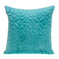 thumbnail image 1 of HomeRoots 402814 Aqua Quilted Velvet Geo Decorative Throw Pillow, 1 of 1