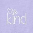 thumbnail image 5 of Dalix Be Kind Embroidered Cotton Relaxed Fit Short Sleeve Crewneck Tee Shirt Women in Dark Lavender XS X-Small, 5 of 5