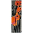 thumbnail image 5 of SAFAVIEH Soho Daisy Abstract Wool Area Rug, Grey/Orange, 6' x 6' Square, 5 of 8