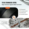 thumbnail image 3 of KFFKFF T316 Stainless Steel Wire Rope 1/8" 7x7 Strand, 500FT Cable for Railing, Decking, and DIY Balustrade Applications, 3 of 9