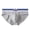 Grey, variant on Joernso Men Briefs Mid-rise Elastic Waistband Breathable Color Matching Slim Fit Underwear with 3D Pouch Design Daily Wear