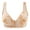 Beige, variant on Homenesgenics Wireless Bras for Women Woman's Printing Thin Front Buckle Adjustment Chest Shape Bra underwear No Rims