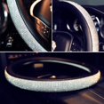 thumbnail image 4 of Bling Steering Wheel Cover, PU Leather Car Steering Covers with Crystal Universal,38cm, 4 of 5