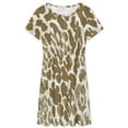 thumbnail image 3 of Cheetah Leopard Dress Summer Street Style Dresses Female Short Sleeve Printed Sundress, 3 of 7