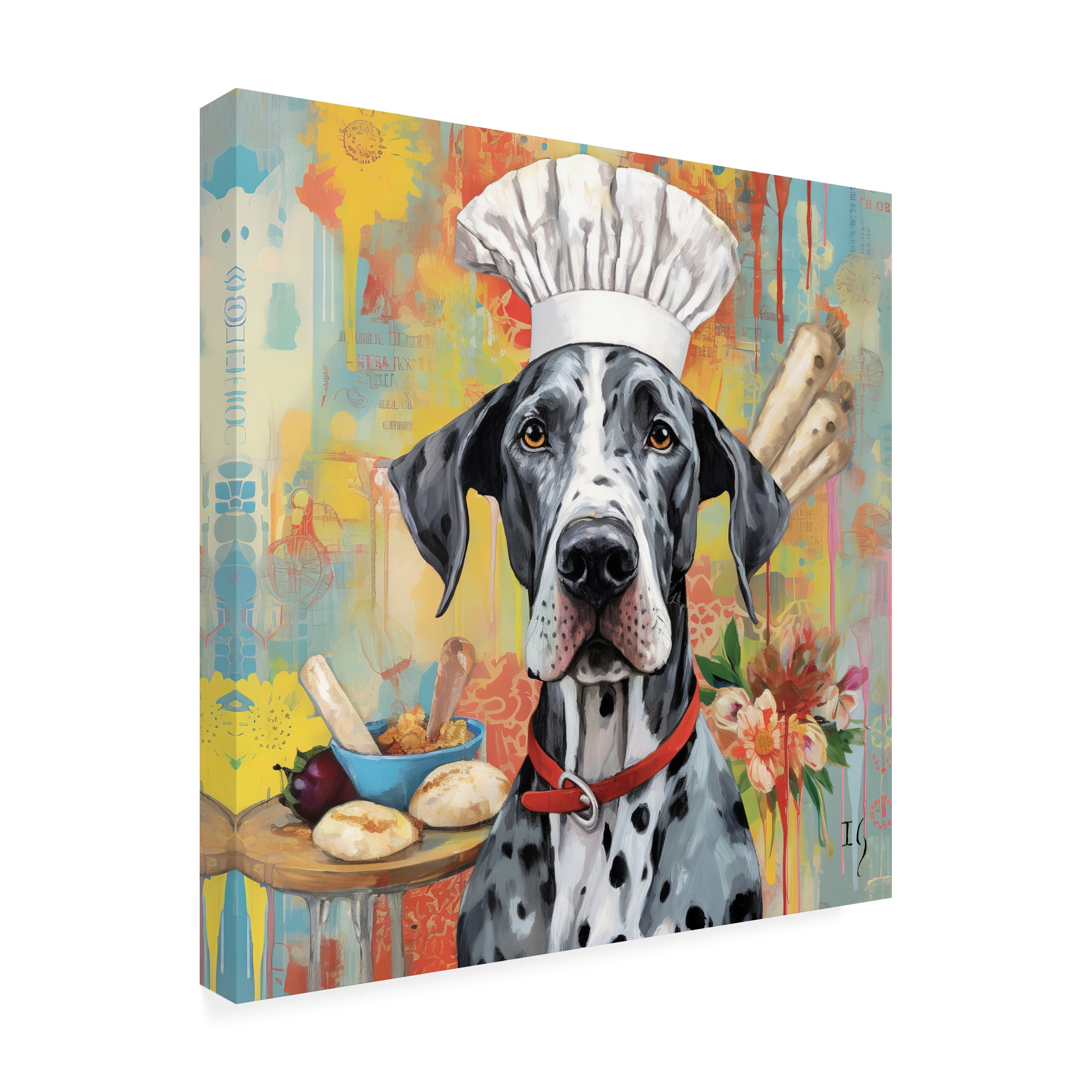 Canvas Wall Art - Ivan Guaderrama 'Breakfast Bliss and Blossoms' Wall Art for Living Room, Bedroom, or Office DÃ©cor by Trademark Fine Art - 18 x 18 Inches