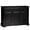 Black, variant on Black MDF Sideboard Buffet Cabinet with 2 Drawers and Adjustable Shelves, 45.25 Inch Kitchen Coffee Bar Cabinet for Dining Room