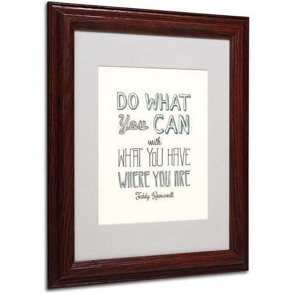 Trademark Fine Art "Do What You Can II" Canvas Art by Megan Romo, Wood Frame