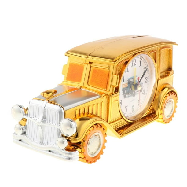 Modelo de coche retro Reloj de escritorio Decoración para hogar Niños Juguetes educativos tempranos Color 4
