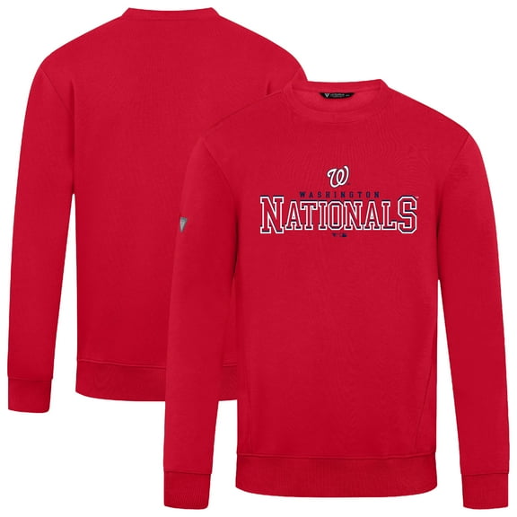 Men's Levelwear Red Washington Nationals Zane Journey Sweatshirt
