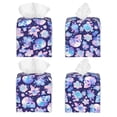 thumbnail image 2 of Logiee Tissue Box Cover 5X5X5'' PU Leather Tissue Holder Square Tissue Cube Box Organizer for Bathroom Vanity Countertop,Car,Night Stands,Office,Home,Kitchen (flower Skull starry sky), 2 of 8