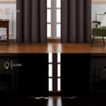 thumbnail image 2 of Topfinel 100% Blackout Curtains 132 x 160 inches Long for Bedroom Living Room Solid Grommet Room Darkening Drapes 2 Panels, Brown, 2 of 6