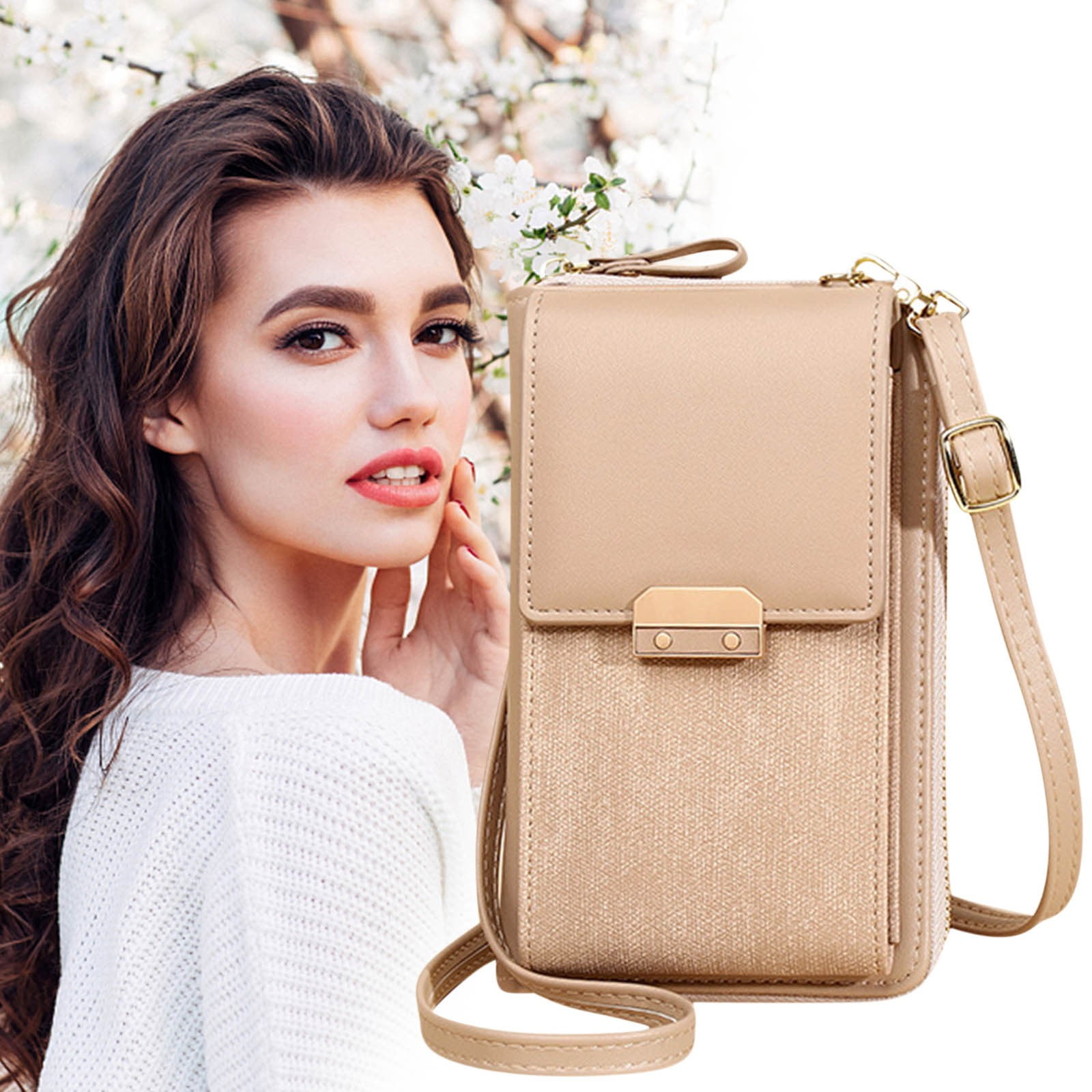 NIZELUK Clearance Women Simply Fashion Bags Mini Leather Mobile Phone Crossbody Bags Mobile Phone Bag Shoulder Handbag Wallet With Credit Card Slots