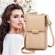 thumbnail image 1 of Mini bolso bandolera de piel para mujer | Bolso de hombro de PU con ranuras para tarjetas | Ventana táctil | 19 x 10 cm | Monedero de moda para viajes y uso diario, 1 of 4