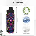 thumbnail image 3 of Fotbe Colorful Mexican Pattern 18 Oz Sports Insulated Kettle Vacuum Cup Stainless Steel Travel Mug Cup Thermal Flask,Insulated Kettle for Cycling Gym Basketball Outdoor, 3 of 7