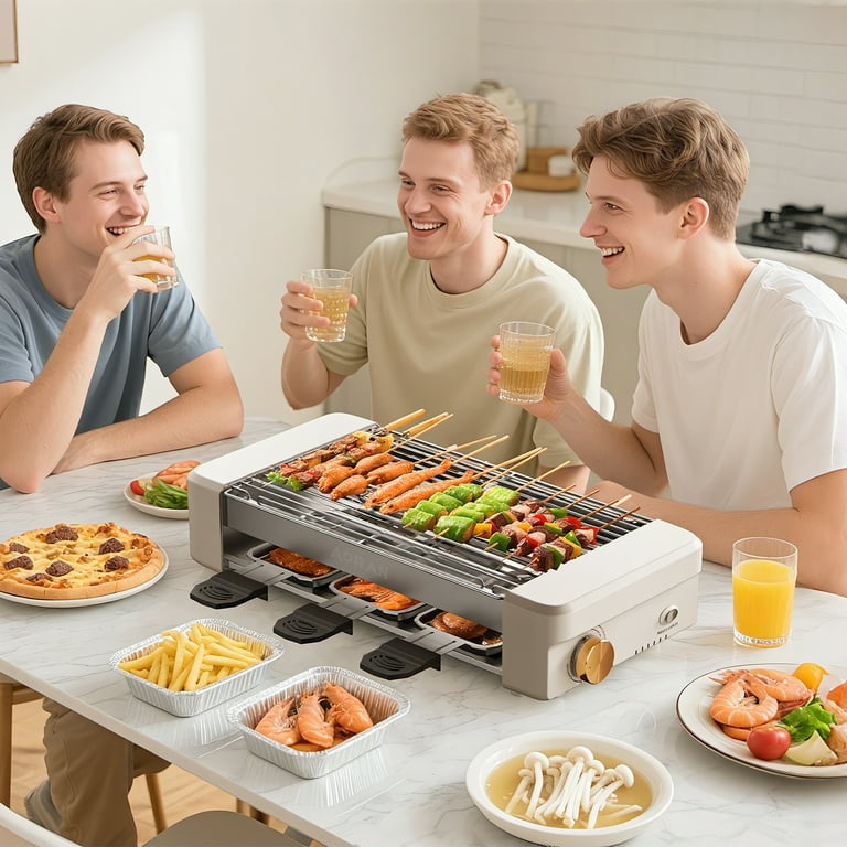 AORAN KITCHEN Indoor Sausage Grill, Home 6-Tube Hot Dog Machine