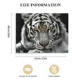 thumbnail image 3 of Acheng  Black White Tiger Wall Art for Living Room Brown Eyed Tiger Painting Prints on Canvas Wild Animal Picture Art Decor Home Office Men Bedroom Modern Decoration Ready to Hang 20x16in, 3 of 6