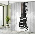 thumbnail image 5 of Ambesonne Guitar Shower Curtain, Contemporary People Partying, 69"Wx70"L, Charcoal Grey Pale Taupe, 5 of 5