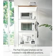 thumbnail image 4 of Yamazaki Home Storage Rack - Three Sizes, White, Steel, 67-Inch, Supports 64.9 pounds, Adjustable, 4 of 7