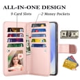 thumbnail image 2 of Tekcoo For Samsung Galaxy S26 Wallet Case with Credit Card Holder for Women Men, Flip PU Leather Wallet Phone Case for Galaxy S26, Detachable Magnetic Kickstand Cover with Wrist Strap, Rose Gold, 2 of 7