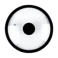 thumbnail image 3 of Tapa universal para ollas, tapa de vidrio, utensilios de cocina, funda portátil para sartenes, silicona 28 cm negro, 3 of 9