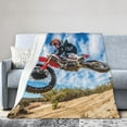 thumbnail image 3 of Ultra Soft Blanket Dirt Bike Throws Blanket Plush Fuzzy Lightweight Couch Sofa Bed Warm Cozy Flannel Blanket for Kids and Adults Gift 80"X60", 3 of 6
