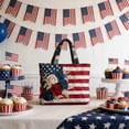 thumbnail image 4 of Independence Day Printing Tote Bag Squares Handle Handbag For Festival Travel Daily Use, 4 of 7