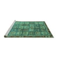 thumbnail image 2 of Ahgly Company Machine Washable Indoor Rectangle Abstract Turquoise Blue Modern Area Rugs, 5' x 7', 2 of 4