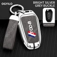 thumbnail image 3 of Zinc Alloy Leather Car Key Case Cover For Peugeot 3008 A 3 buttons 208 306 3008 4008 5008 RCZ 2008 key case, 3 of 12