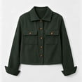 thumbnail image 4 of Jacket Women Fall Barn Cropped Corduroy Jacket Y2K Button Down Shacket M, 4 of 7