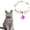 Pink,35cm, variant on Cedar Bead Pet Collar for Cats Dogs Adjustable Fabric Collar with Bell Durable Chew Proof for Indoor Outdoor Use 13.8 Inch
