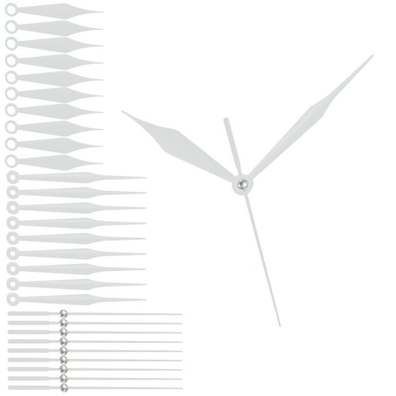 10 Sets Clock Hands, Aluminum Clock Hands Only Kit Parts Mechanism Replacement for DIY Clock Repair Movements Parts for Living Bed Room Home Decor, White 3.66 Inch