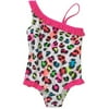 Baby Toddler Girl Ruffled Assymetrical One Piece Swimsuit