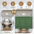 thumbnail image 6 of Dark Green Burlap Texture Window Privacy Film, Farmhouse Vintage Green Static Cling UV Sun Blocking Tint Film Heat Control Windows Films for Bedroom Bathroom, Window Stickers 29.5"x78.7", 6 of 8