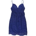 thumbnail image 2 of Vestido ajustado GUESS de encaje Solstice para mujer, Azul, 4, 2 of 2