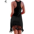 thumbnail image 5 of PULLIMORE Summer Dresses for Women 2022 Casual Sleeveless Tassel Sundress Boho Beach Dress (S, Black), 5 of 8
