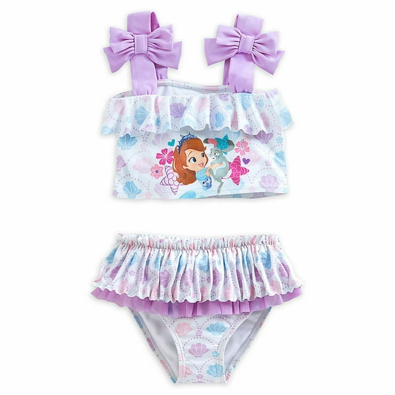 Disney Store Princess Sofia The First 2 Piece Swimsuit Girl Size 5/6