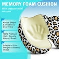 thumbnail image 5 of Premium Leopard Pattern Memory Foam Seat Cushion Ergonomic Chair Pad for Office Chair, Car, Airplane & Bleachers Sciatica, Tailbone Hip & Back Pain Relief - Chair Cushion for Long Office Workers., 5 of 5