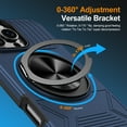 thumbnail image 4 of for iPhone 14 Rugged Case with Stand, Secure Ring Holder, Compatible with Mag-Safe, Heavy Duty Shockproof Drop Resistant Hybrid Protection Phone Cover for iPhone 14, Blue, 4 of 7