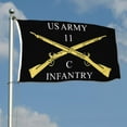thumbnail image 2 of Dutern Double Sided Cross Rifle Infantry Flag Military Flags Banner 3 Ply with Brass Grommets 12x18 Inch, 2 of 5