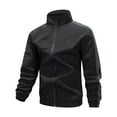 thumbnail image 1 of Dagegui Mens Hiking Jackets Stand Collar Windbreaker Softshell Jacket Fall Windproof Zip Up Coat with Pockets Black S, 1 of 4