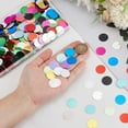 thumbnail image 3 of 1020 Pcs Flat Round Sequin Paillettes 2 Styles 2cm(0.79'') PVC Colorful Large Shiny Loose Sequins Spangles with Hole for DIY Knitting Sewing Embellishment Embroidery Crafts, 3 of 6