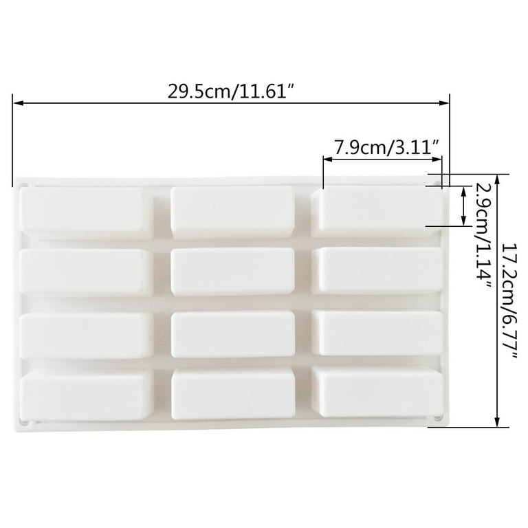 Silicone Square Soap Mold (12 Cavity)