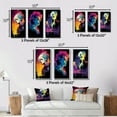 thumbnail image 4 of Designart "Neon Glamour Retro Diva Woman Portrait III" Woman Pop Art Framed Wall Art Set Of 3 - Pink Glam Frame Canvas Set For Living Room Decor, 4 of 6